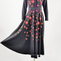 2020 Spring Printed High Waist Dress Long Sleeve Lapel Dresses For Women